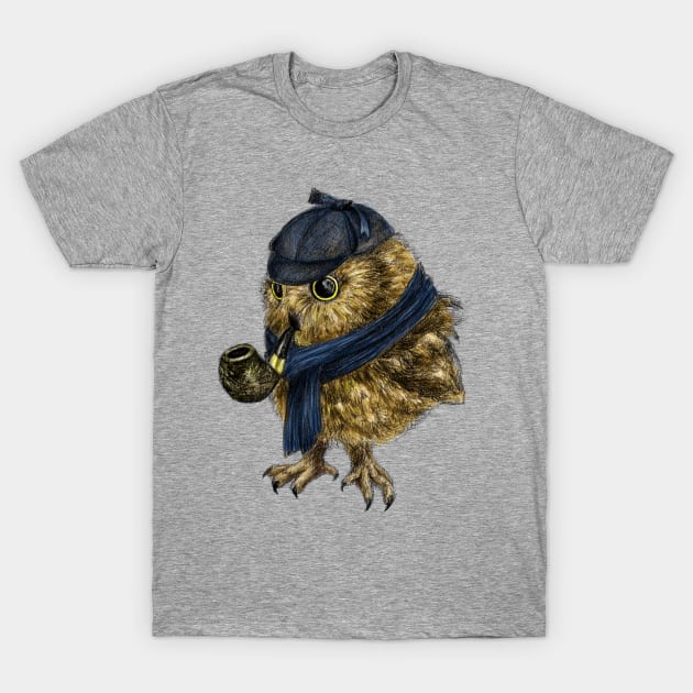 Sherlock Owl T-Shirt by annashell